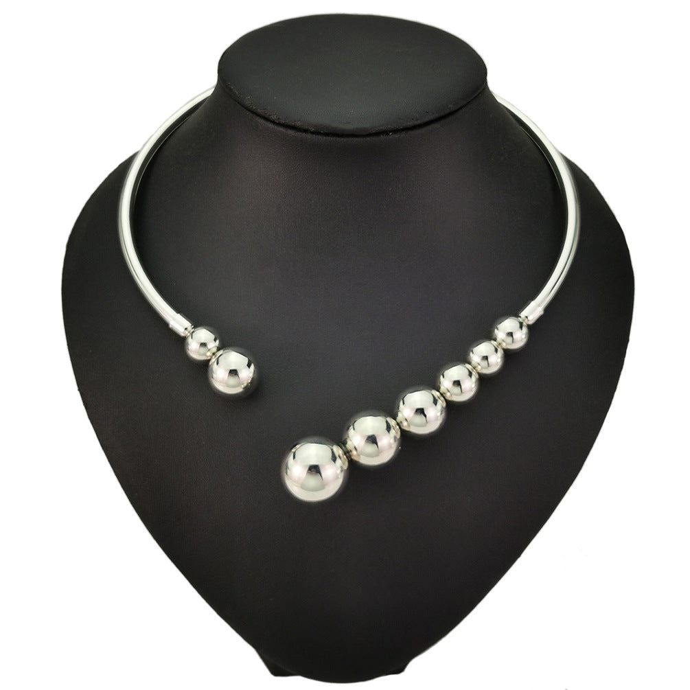Exaggerated Metal Punk Necklace for Daily Wear